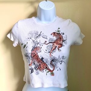 Berksha Tiger Crop Top Tee